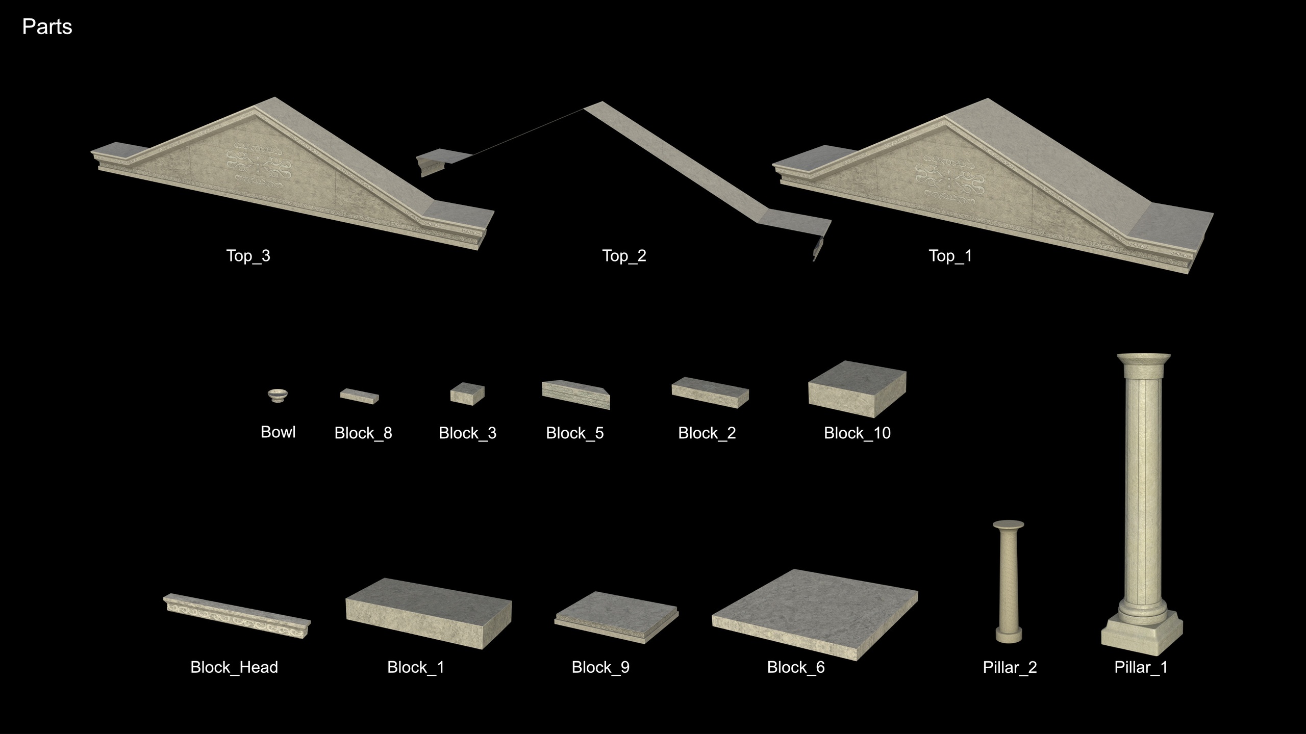Media 1 for listing Temple Parts Pack