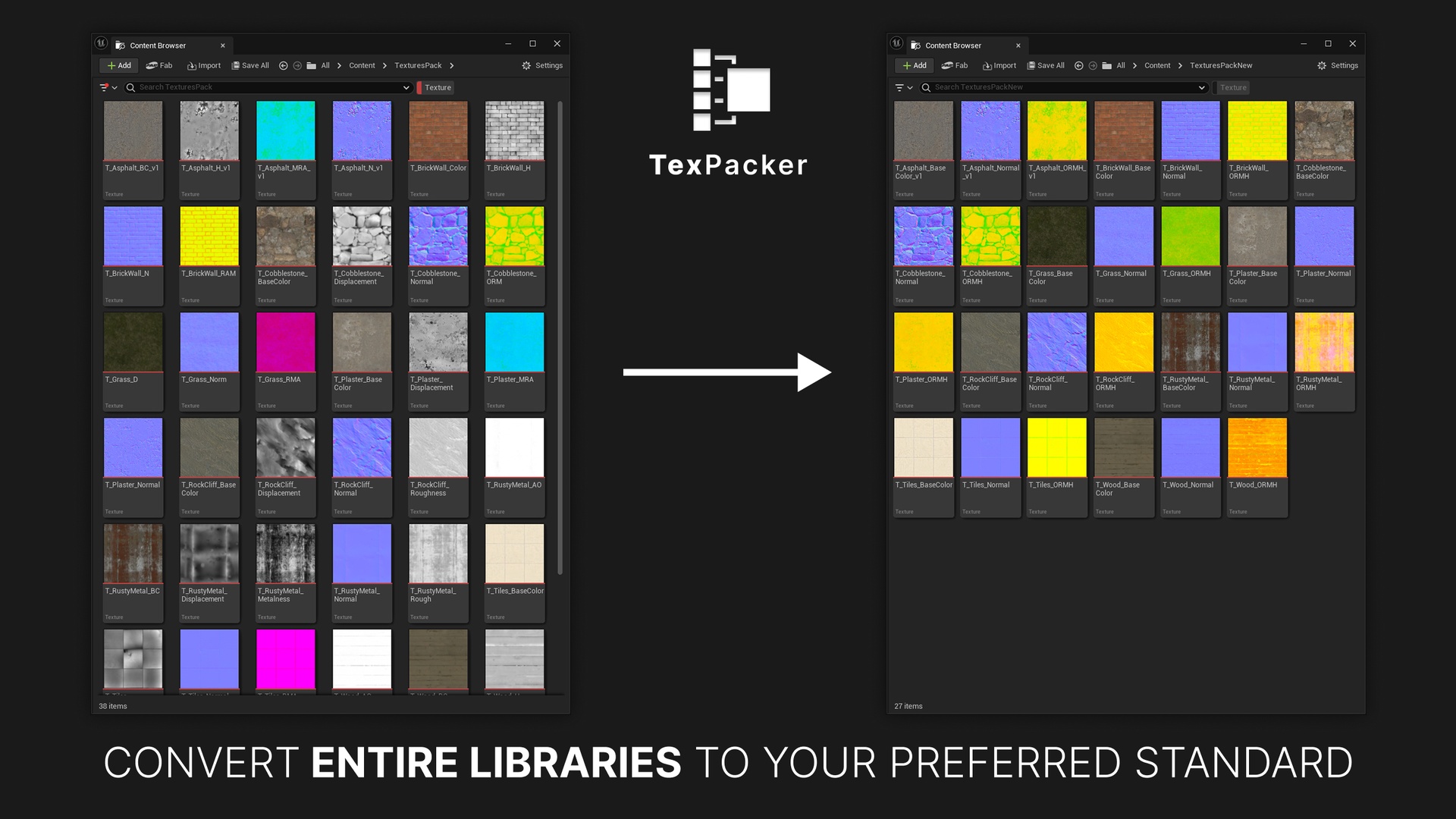 Media 1 for listing TexPacker – Batch Texture Channel Packer