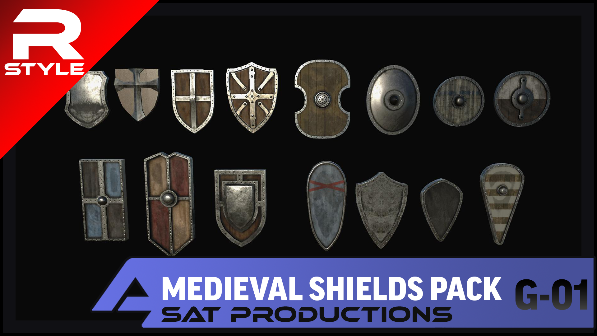 Realistic Medieval Shields Pack | Fab
