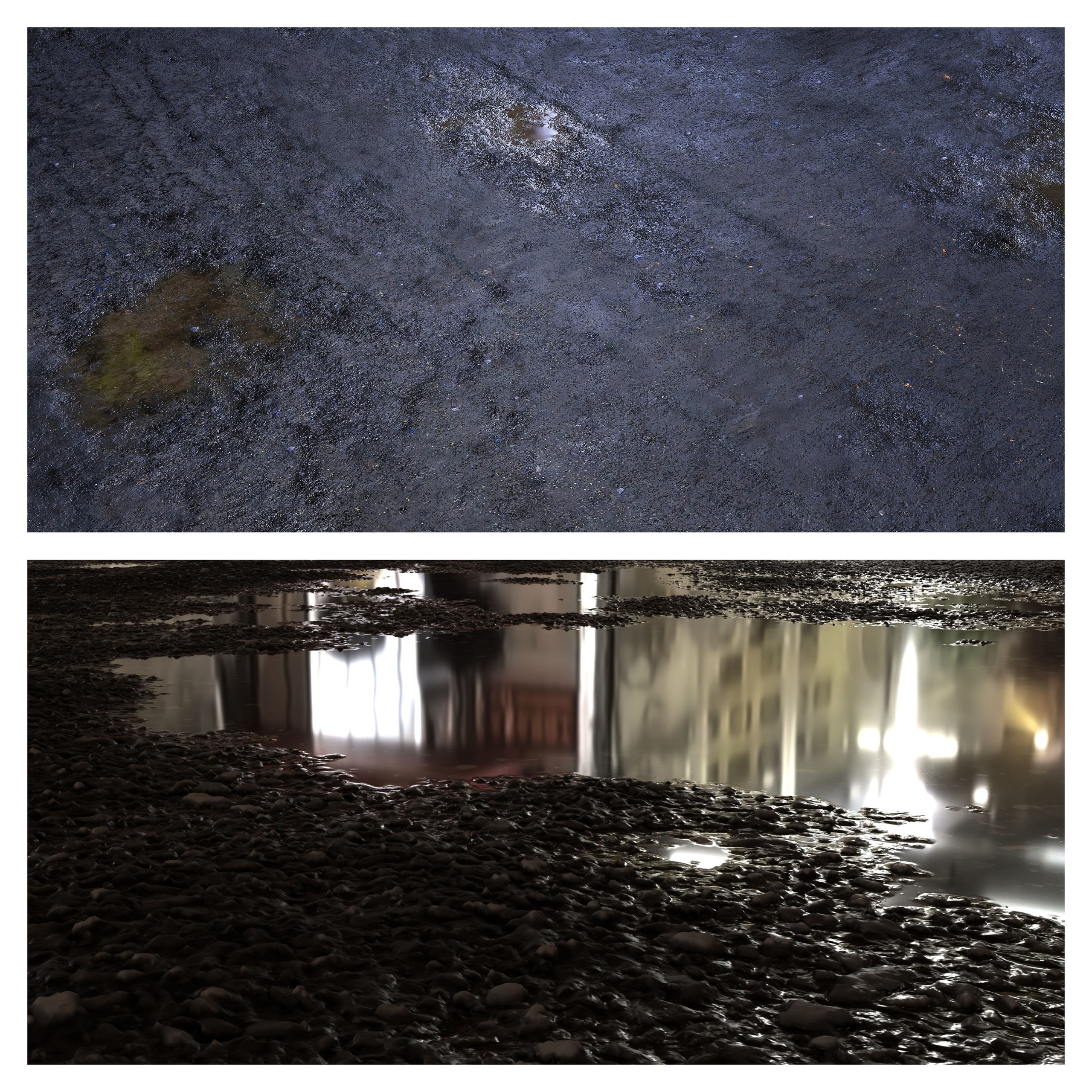 Media 1 for listing Wet Asphalt 8K PBR Texture Combo