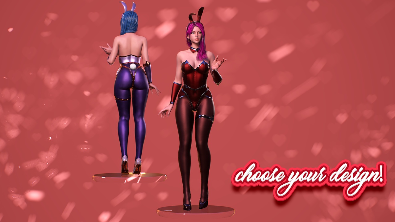 Media 1 for listing Bunny - Cute Fighting Anime Warrior Girl Realistic MMORPG FPS Stylized Character