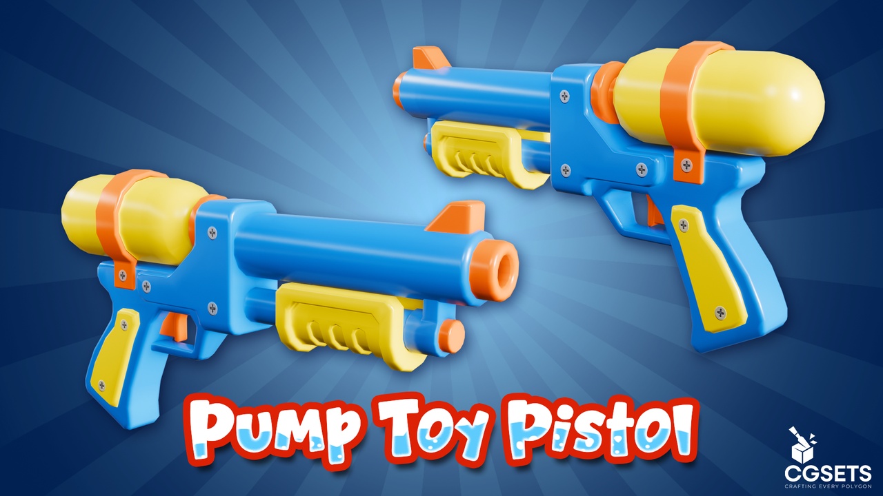 Media 1 for listing Pump Toy Pistol | Stylized Water Gun