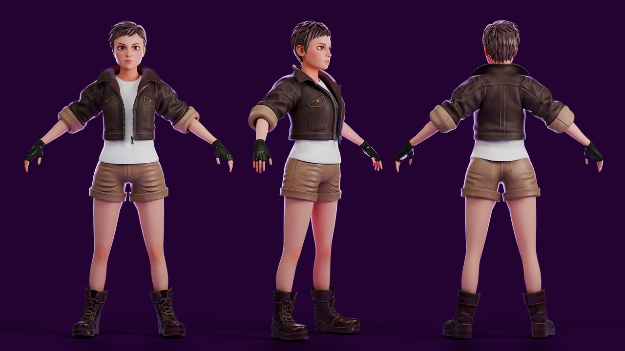 Media 1 for listing Lyra Kane- Stylized Game Ready Character