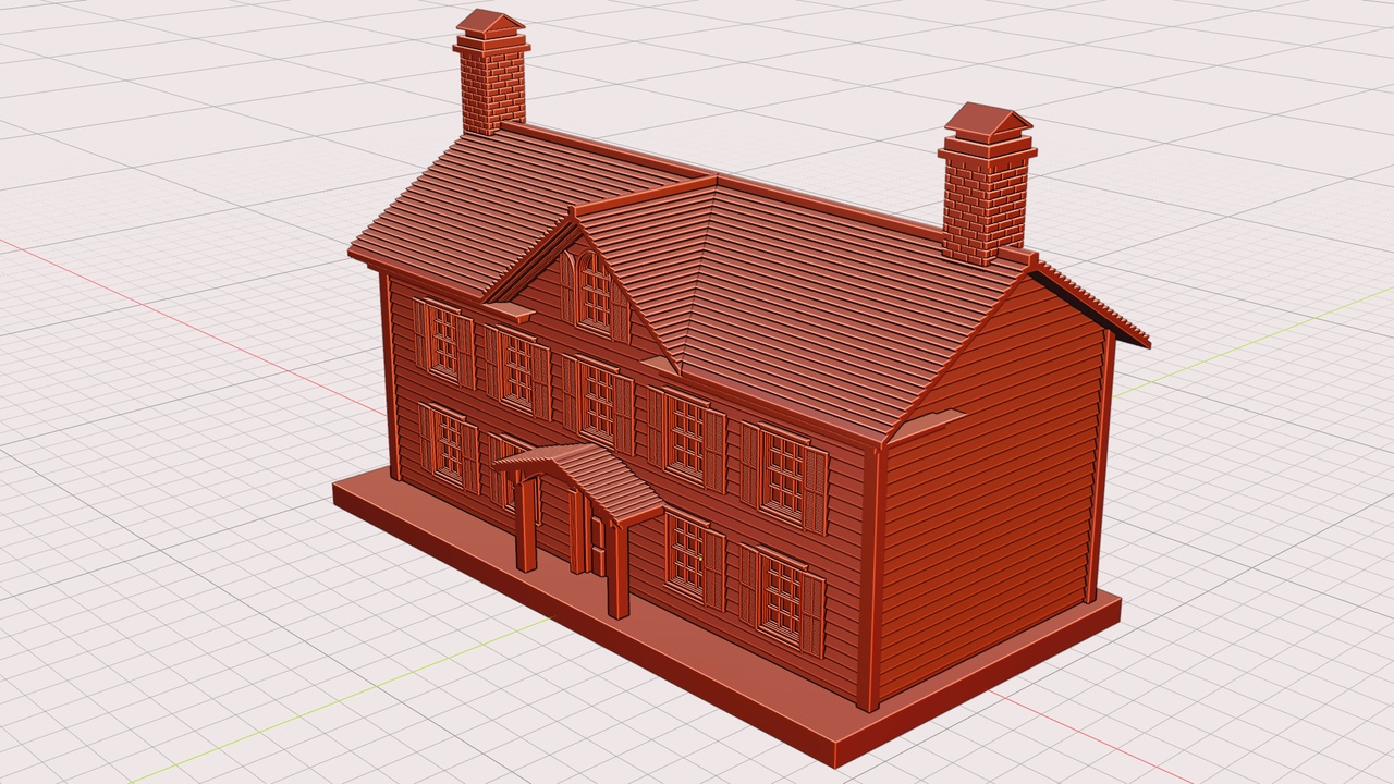 Média 1 pour l'article Miniature Coffee Shop Building – Classic Café 3D Printable Model