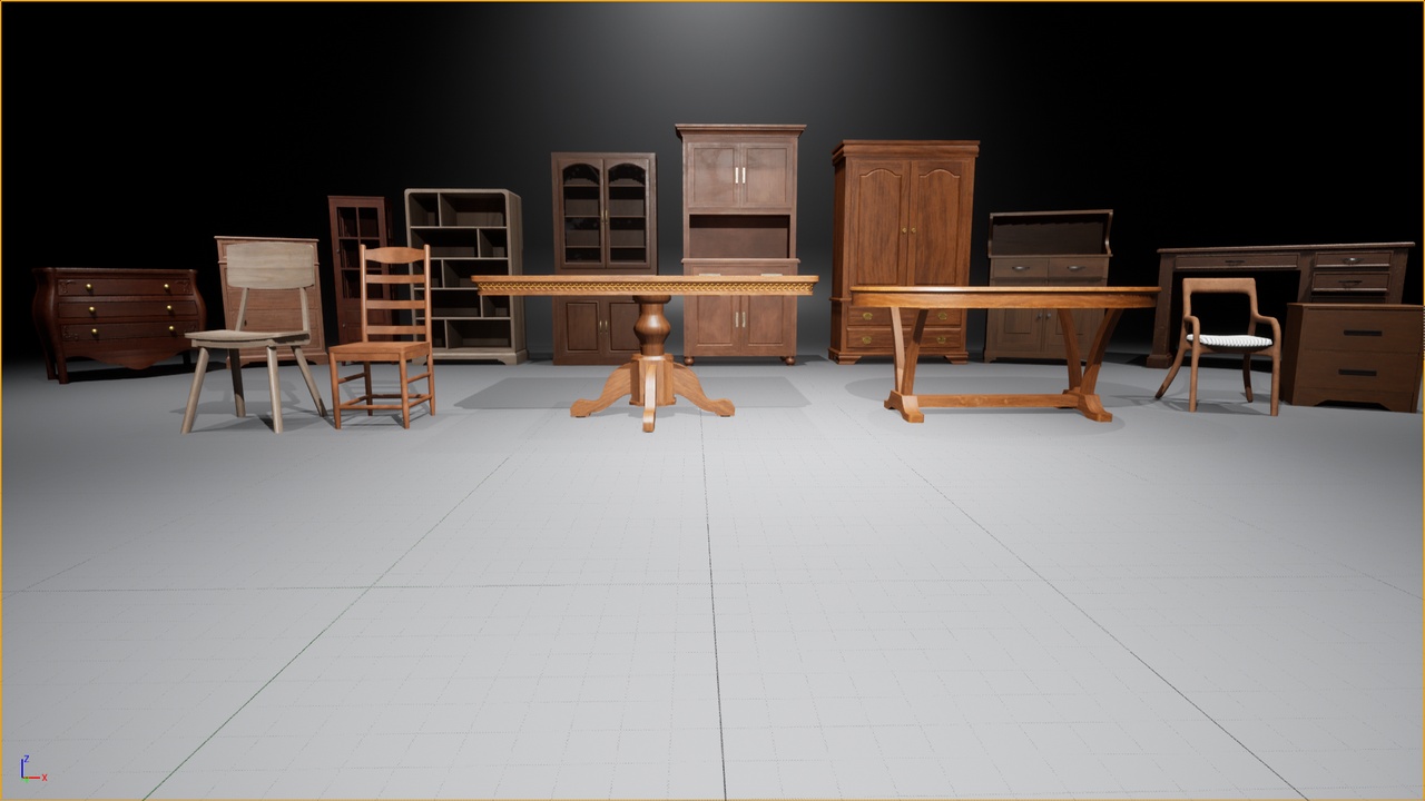 Modern Furniture Pack Vol.01 – Game Ready (Low-Poly & Nanite) | Fab