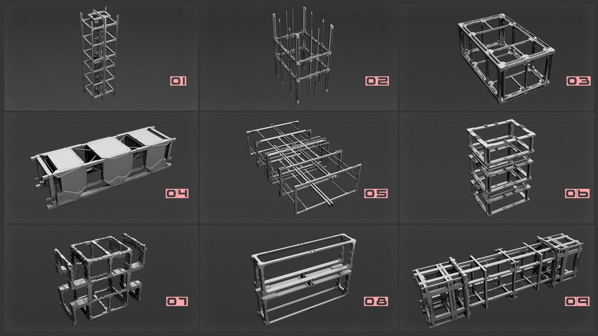 Media 1 for listing Sci-Fi walls Kitbash Pack 92+ Vol.7