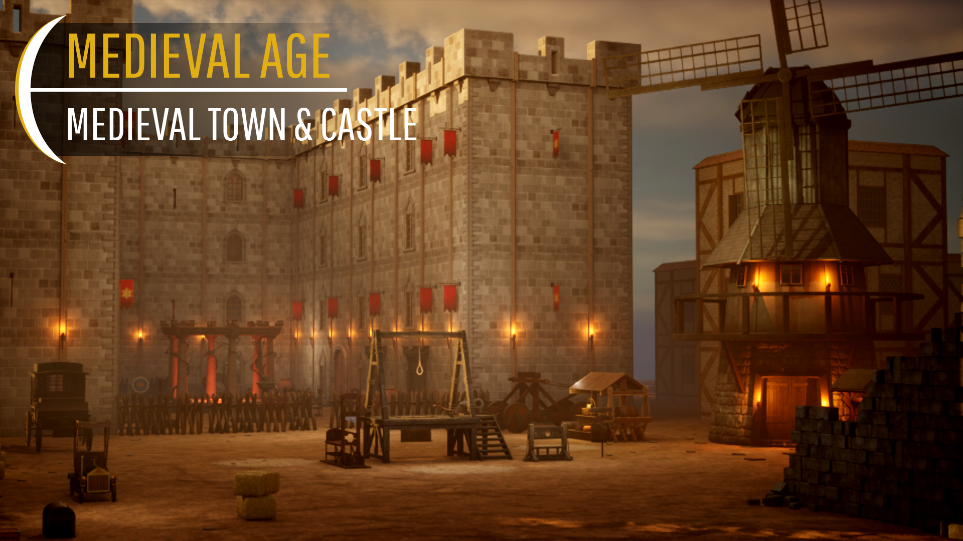 Medieval Town & Castle Modular Environment Pack | Fab