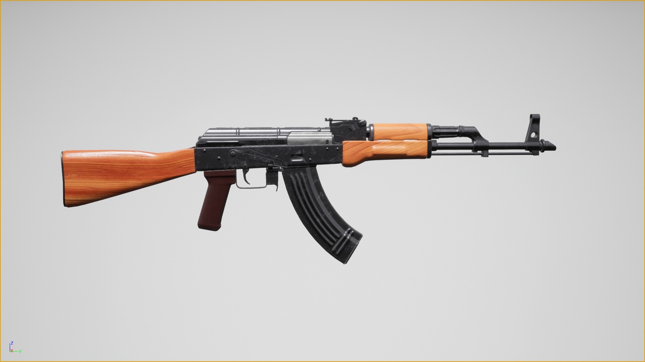 出品ak47 rifle with character animations FPS/TPSのメディア1