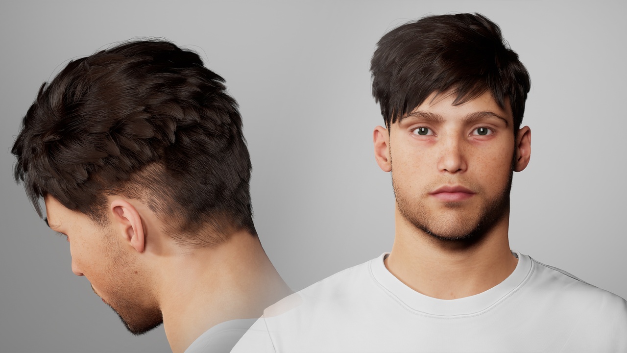 الوسائط 1 للقائمة MetaHair 118- Groom hair for Metahumans (bonus version in additional files)