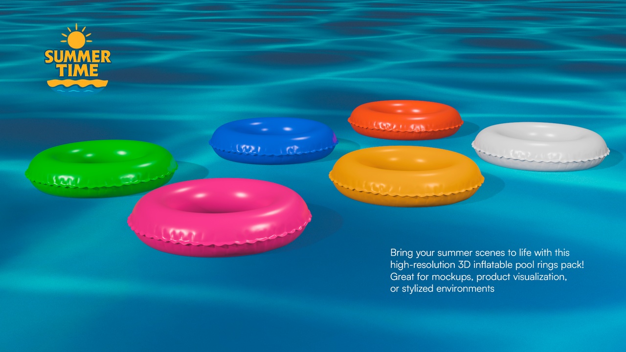 Media 1 for listing Realistic Inflatable Pool Rings Pack