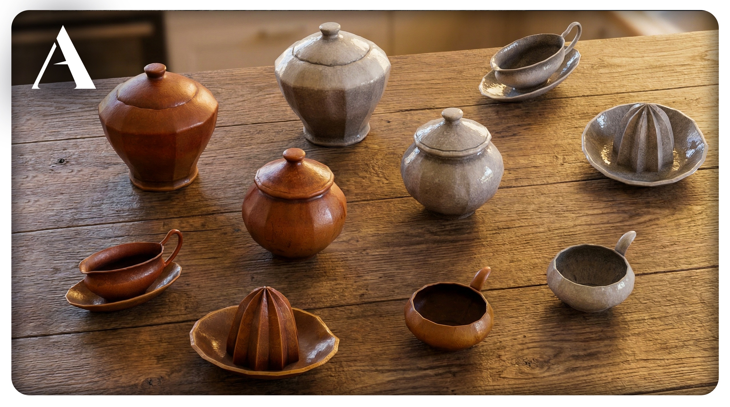 Media 1 for listing Ceramic Tea Set Props, Sugar Bowls & Teaware
