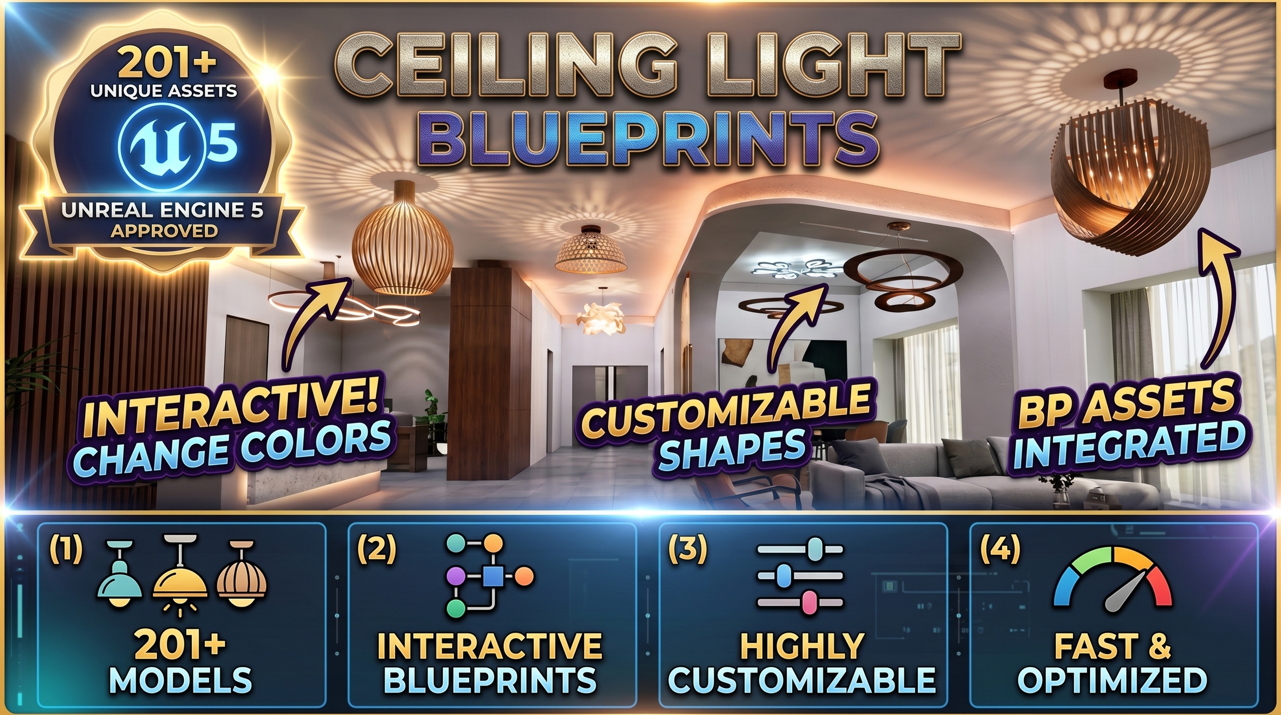 Media 1 for listing Infinity Interior Ceiling Light Vol2