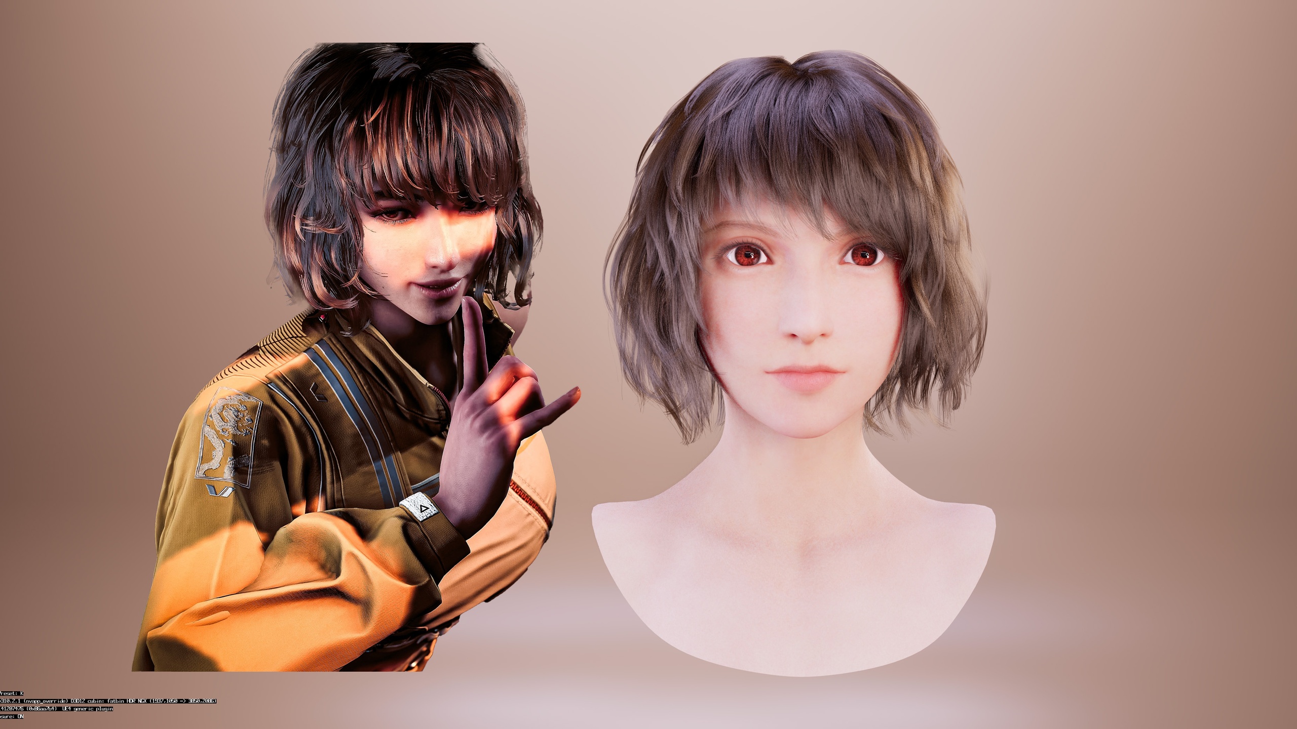 Media 1 for listing Real-time Eve Curly Bob Groom Hair For Metahuman