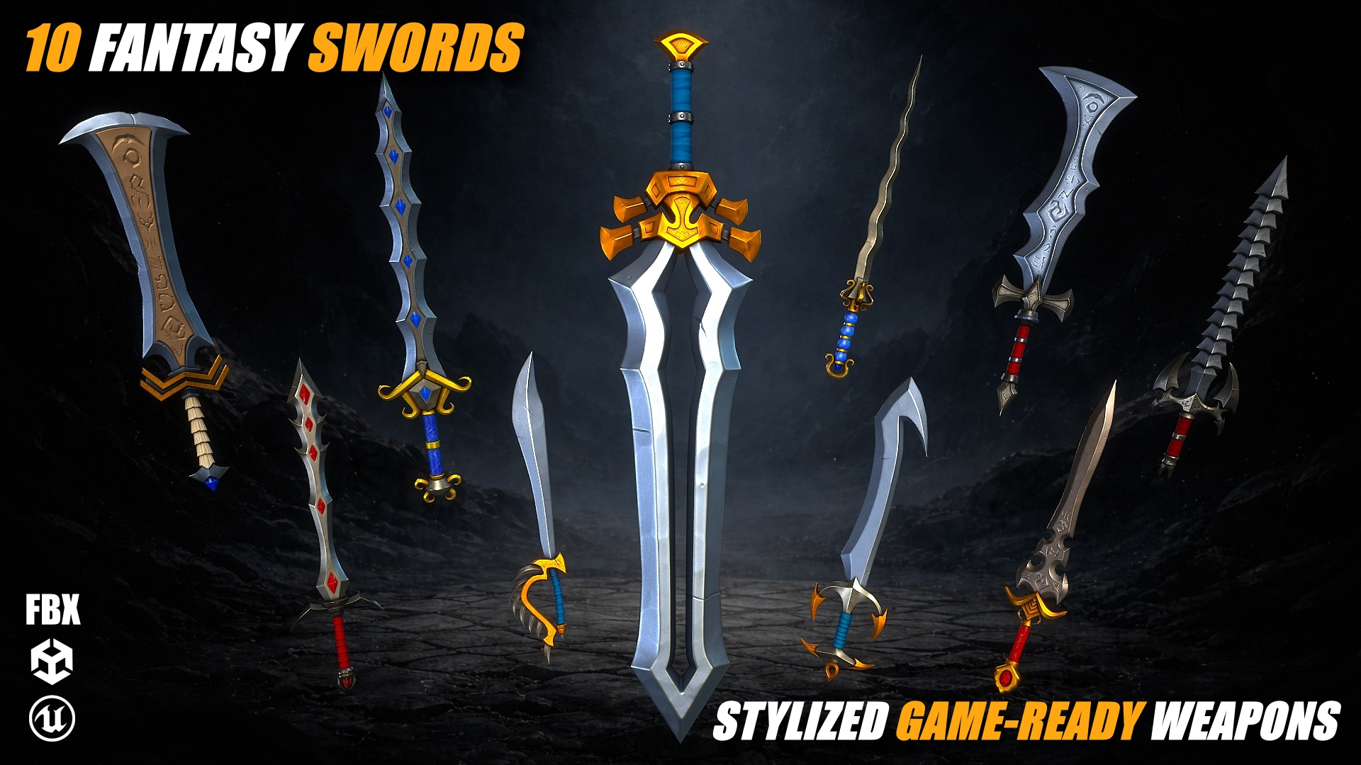 Best Rpg Weapon Stylized Sword Pack – RPG Fantasy Weapons – Game Ready | Fab