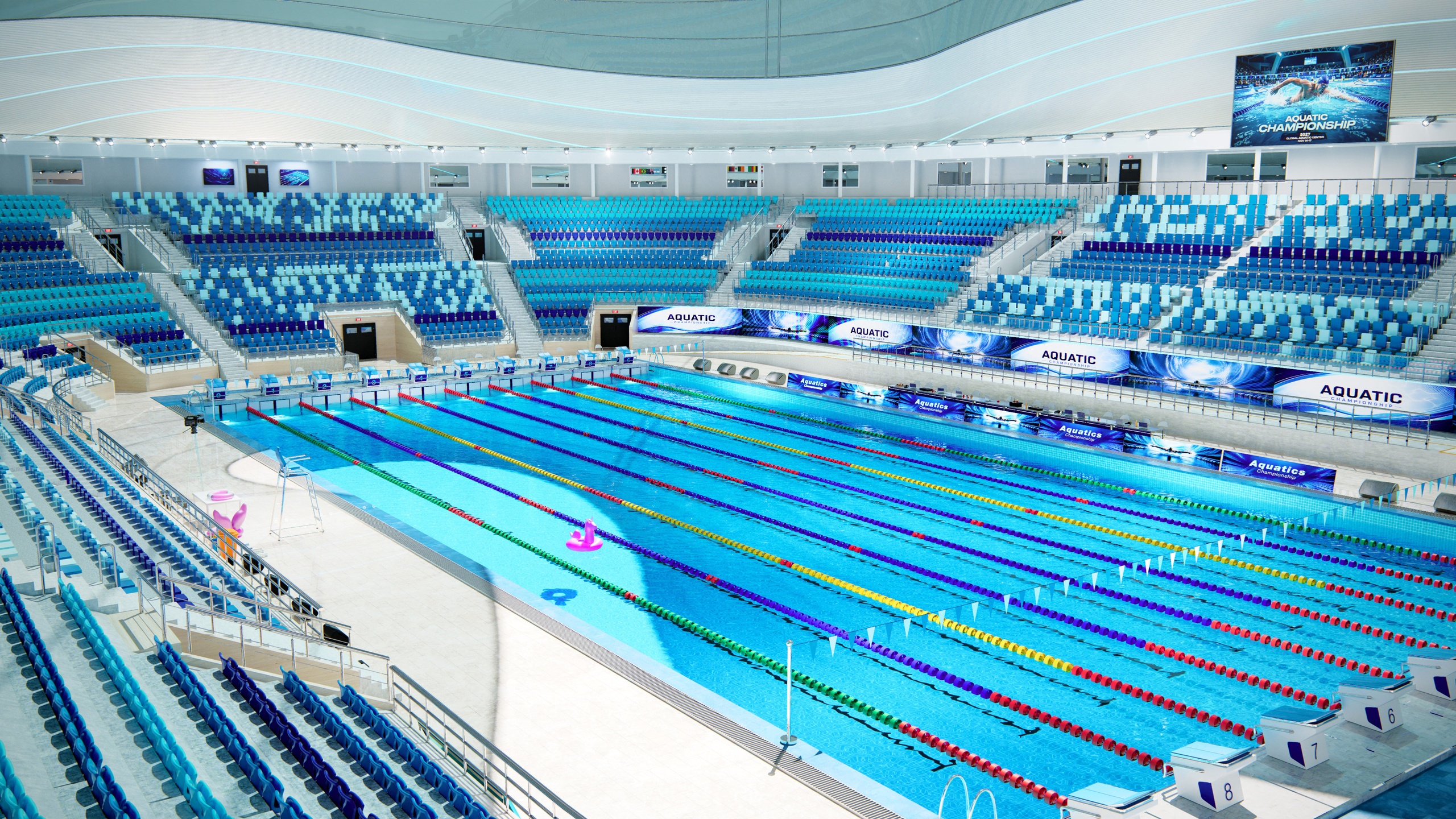 Media 1 for listing Olympic Aquatic Center Swimming Pool – Modular 3D Environment (indoor, exterior)