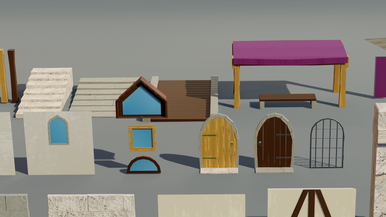 Media 1 for listing Stylized Medieval Modular Pack