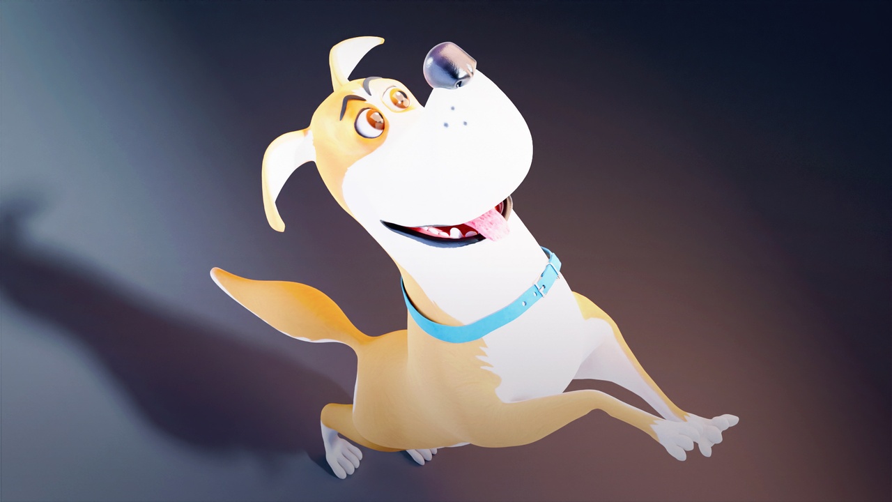 Cartoon dog Rigged Low-poly 3D model ilanı için 1. medya