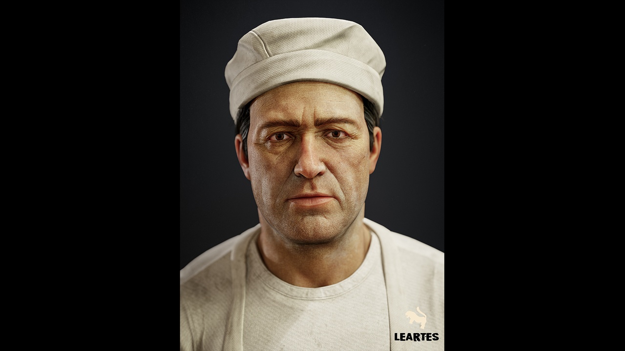 Media 1 for listing Baker Character / NPC ( Baker Character Worker NPC Sculpt 3D Model Man Art Old )