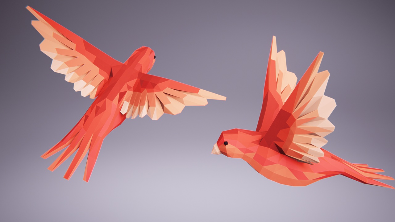 Media 1 for listing Low Poly Bird: Exotic Pack