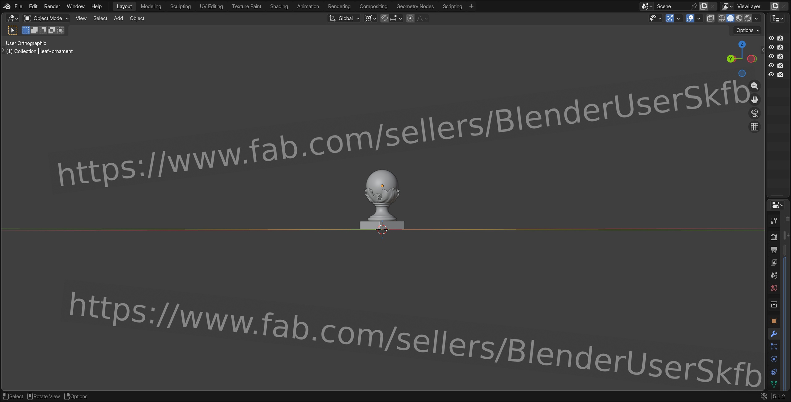 Media 1 for listing Ball Final With Leaf Ornament