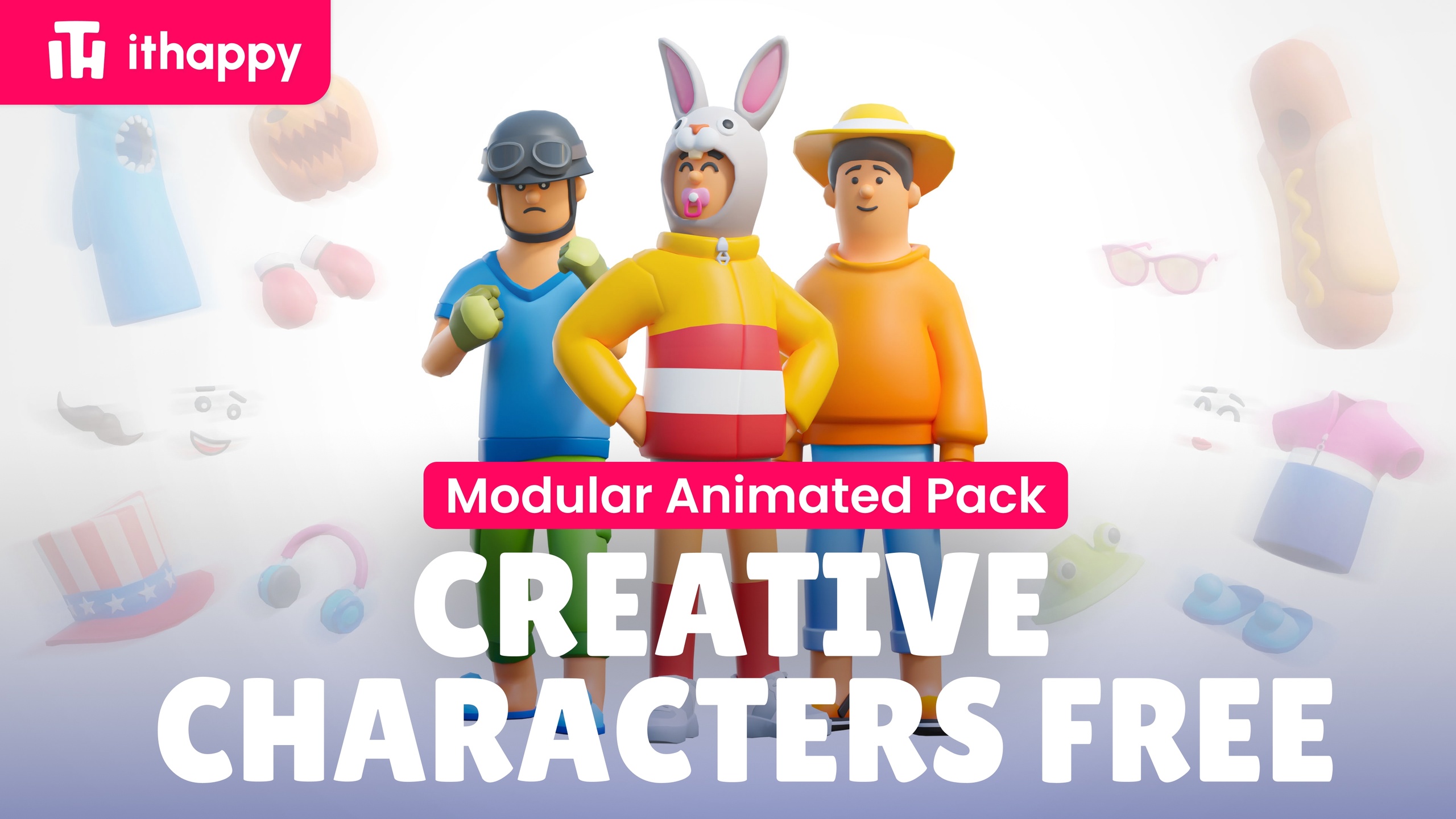 Media 1 for listing Creative Characters FREE - Animated Low Poly 3D Models
