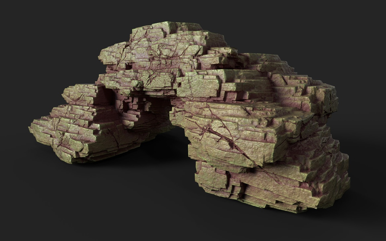 Cliff Rock with Multiple Textures Low Poly 제품 등록을 위한 미디어 1개