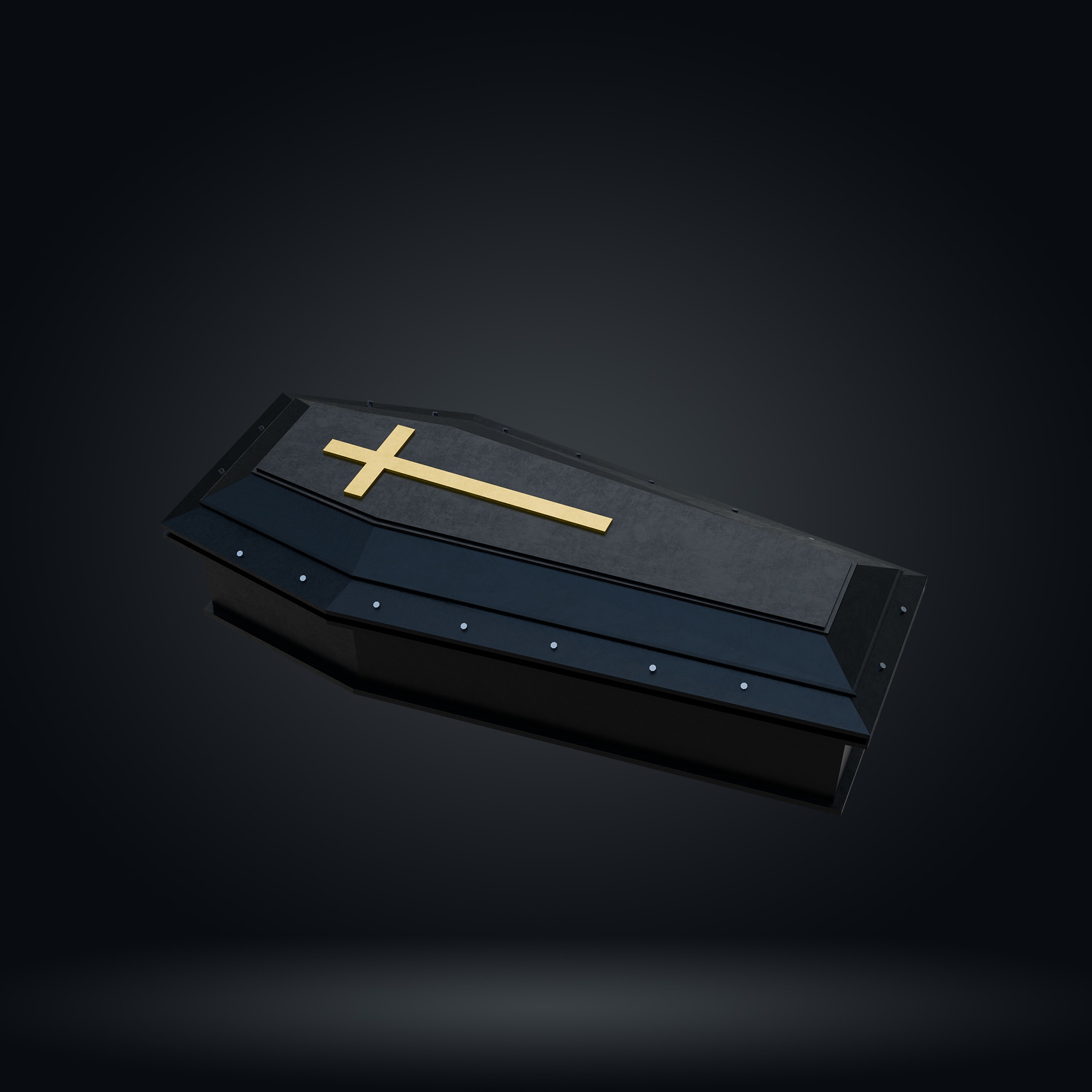 Media 1 for listing Coffin Low-Poly 3D Model Game-Ready PBR Textured Low-poly 3D model
