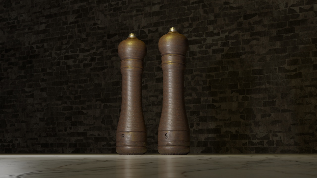 Media 1 for listing Mid-Poly Salt And Pepper Shakers