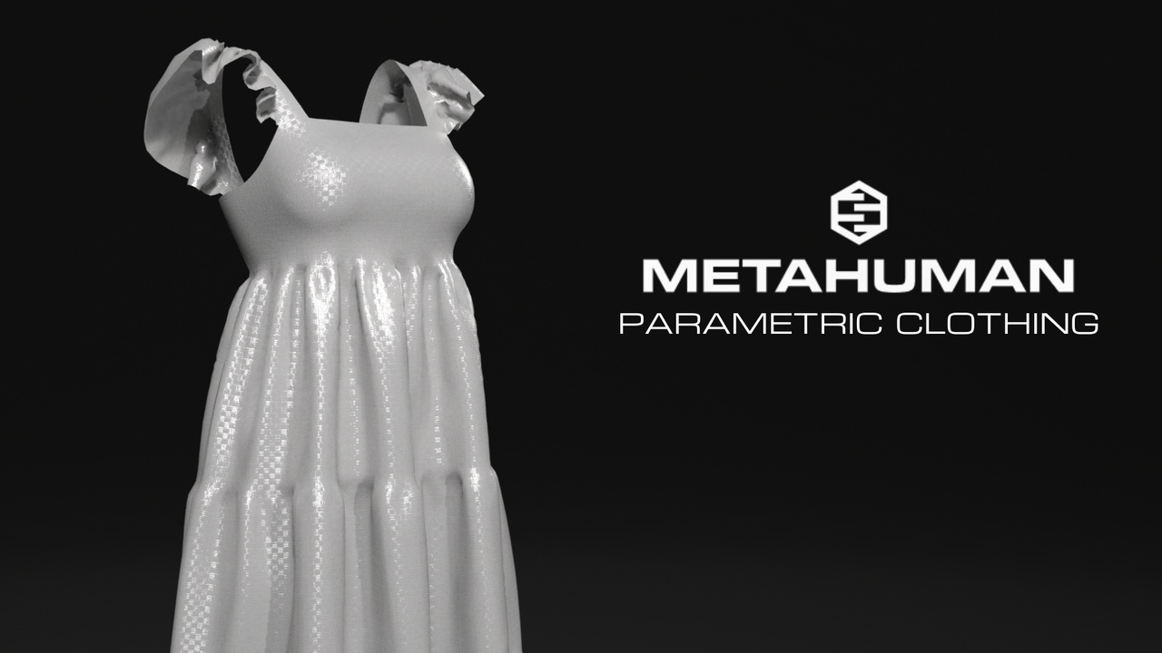 Media 1 for listing MetaHuman Parametric Clothing – Elegant Tiered Maxi Dress
