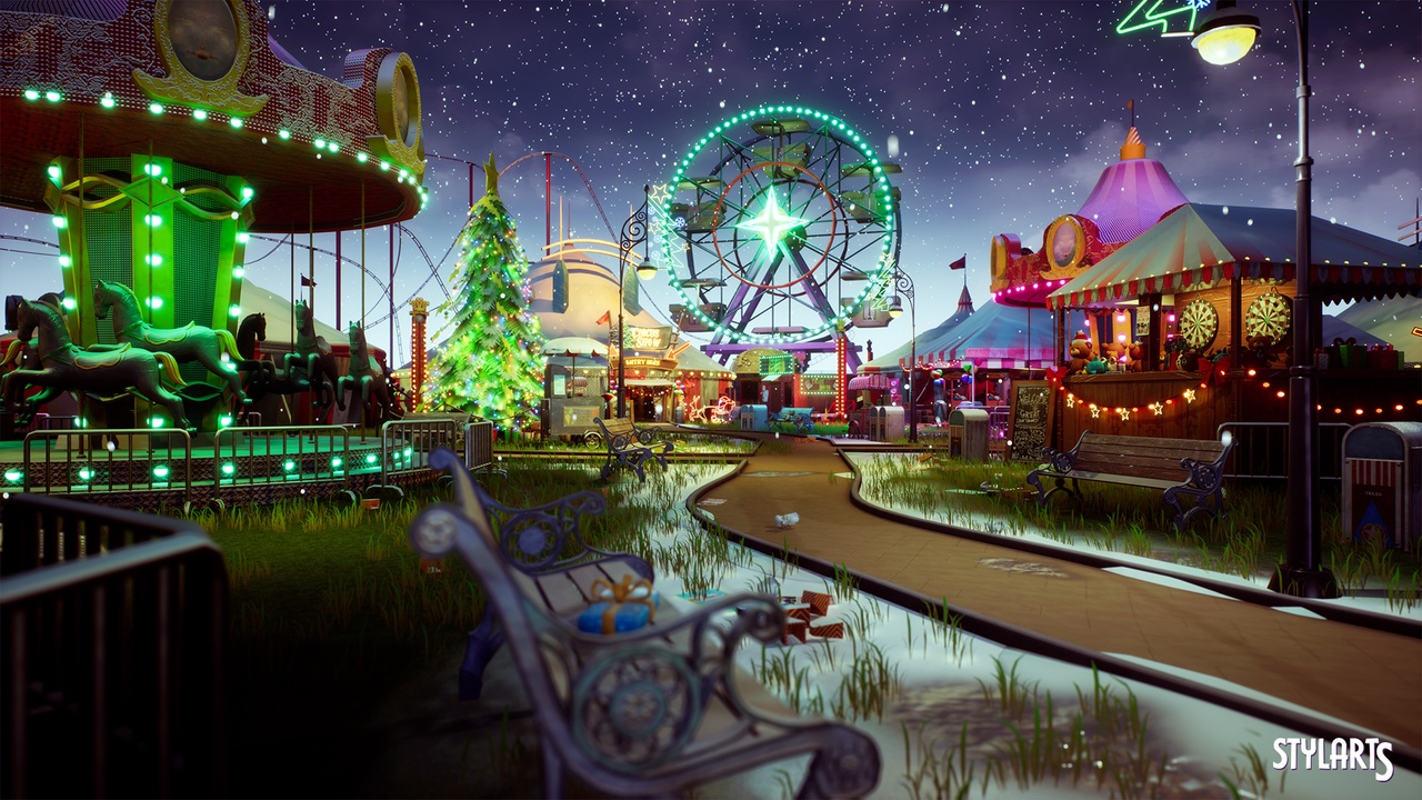 Media 1 for listing Stylized Christmas Amusement Park ( Stylized Christmas Amusement Christmas 3D )