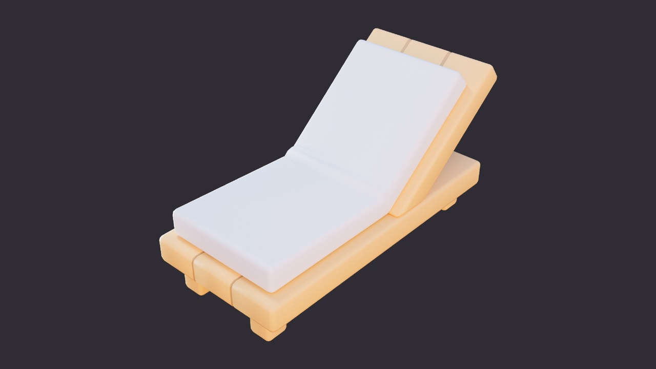 Media 1 for listing Low Poly Sun Lounger