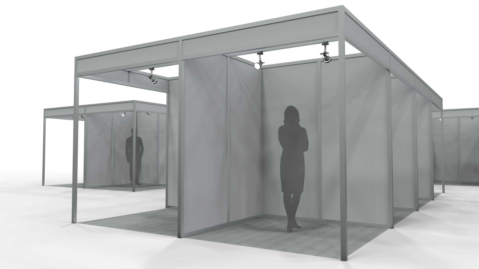 Fair Center with 2x2 Modular Exhibition Stands | Fab