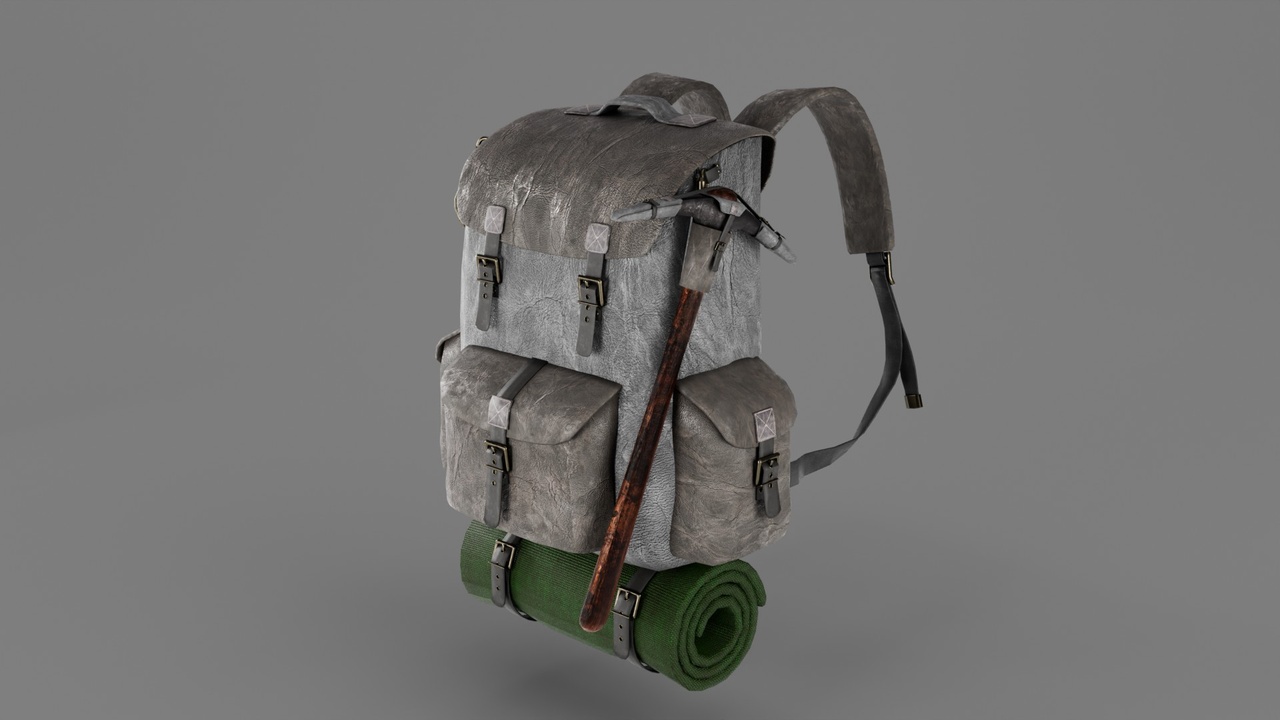 Media 1 for listing Modular Survival Backpack with Pickaxe and Props