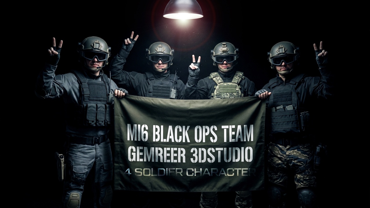 Media 1 for listing MI6 Black Ops Team: Modular Character Pack