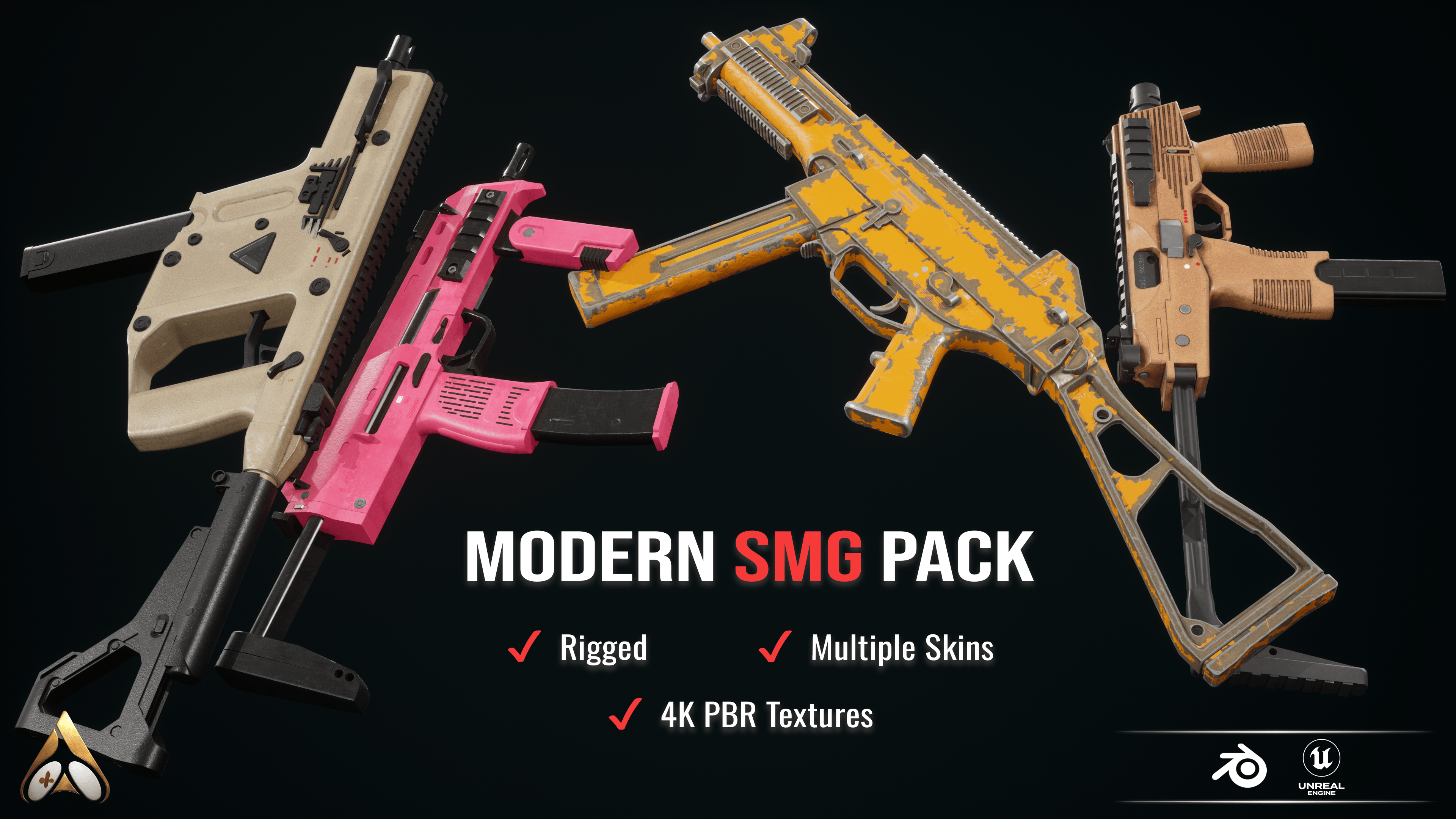 SMG Gun pack | Fab