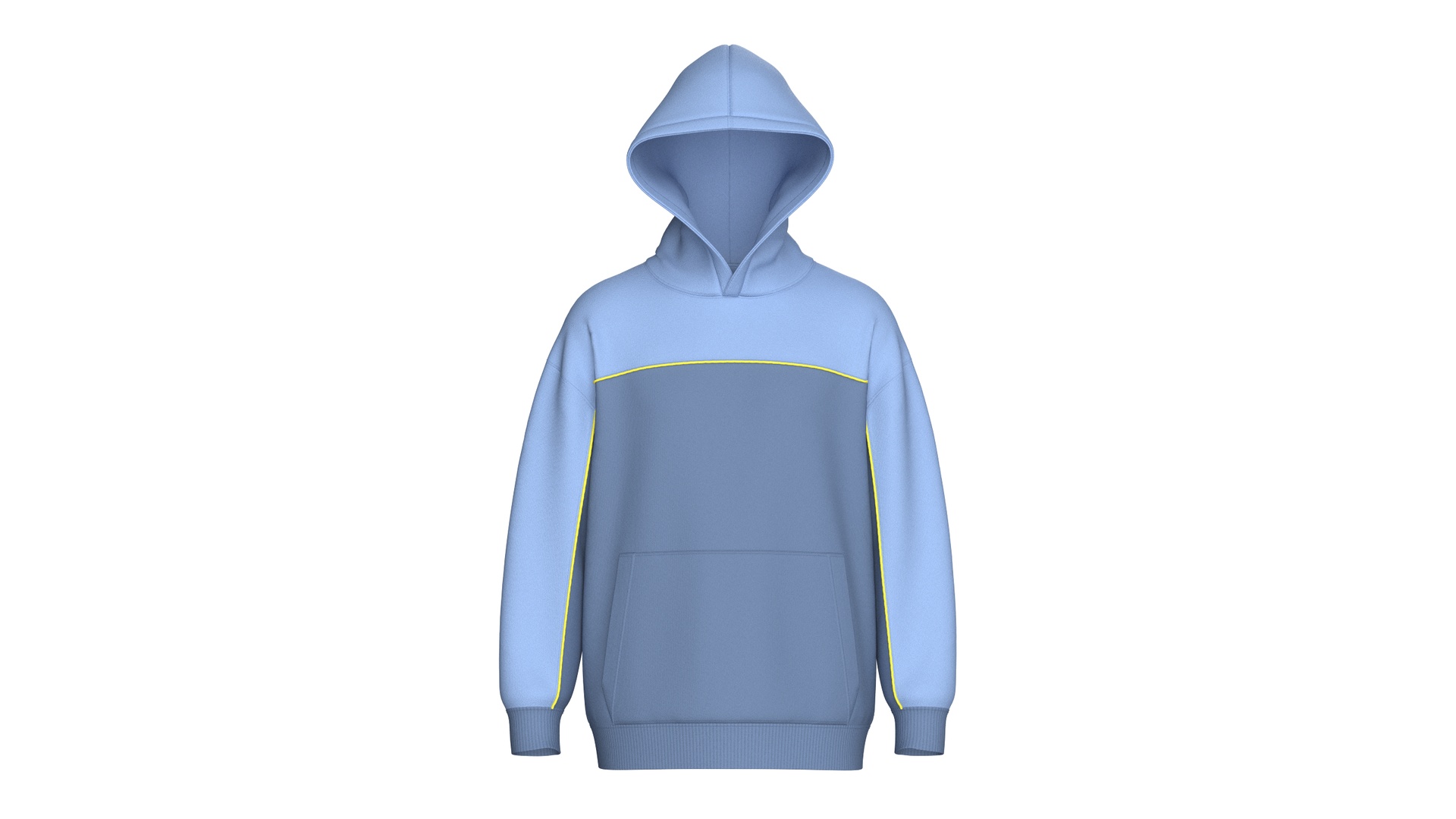 Media 1 for listing Men Drop Shoulder Color - Blocked Hoodie | High Poly
