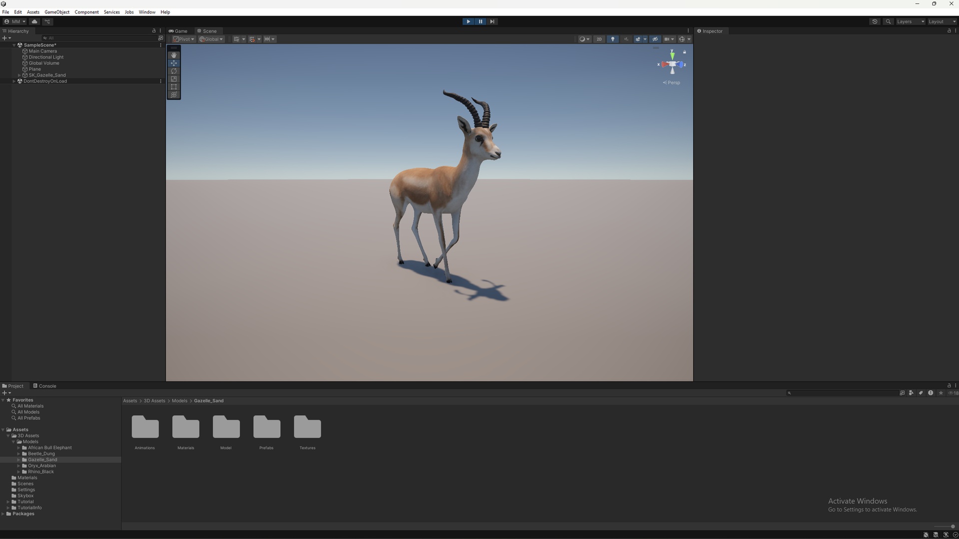 Media 1 for listing Unity Ready - Realistic Sand Gazelle - Animated