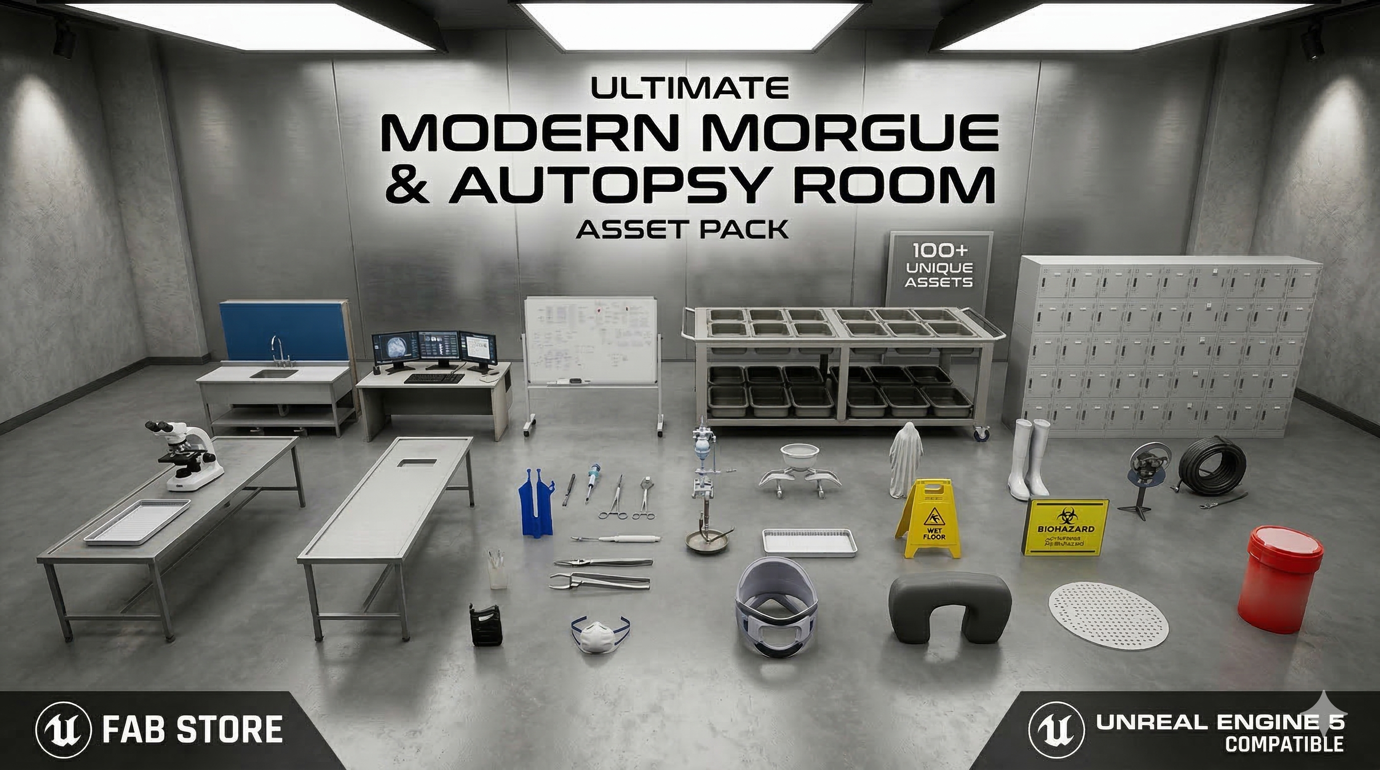 Ultimate Modern Morgue & Autopsy Room - Tables, Fridges & Tools | Fab