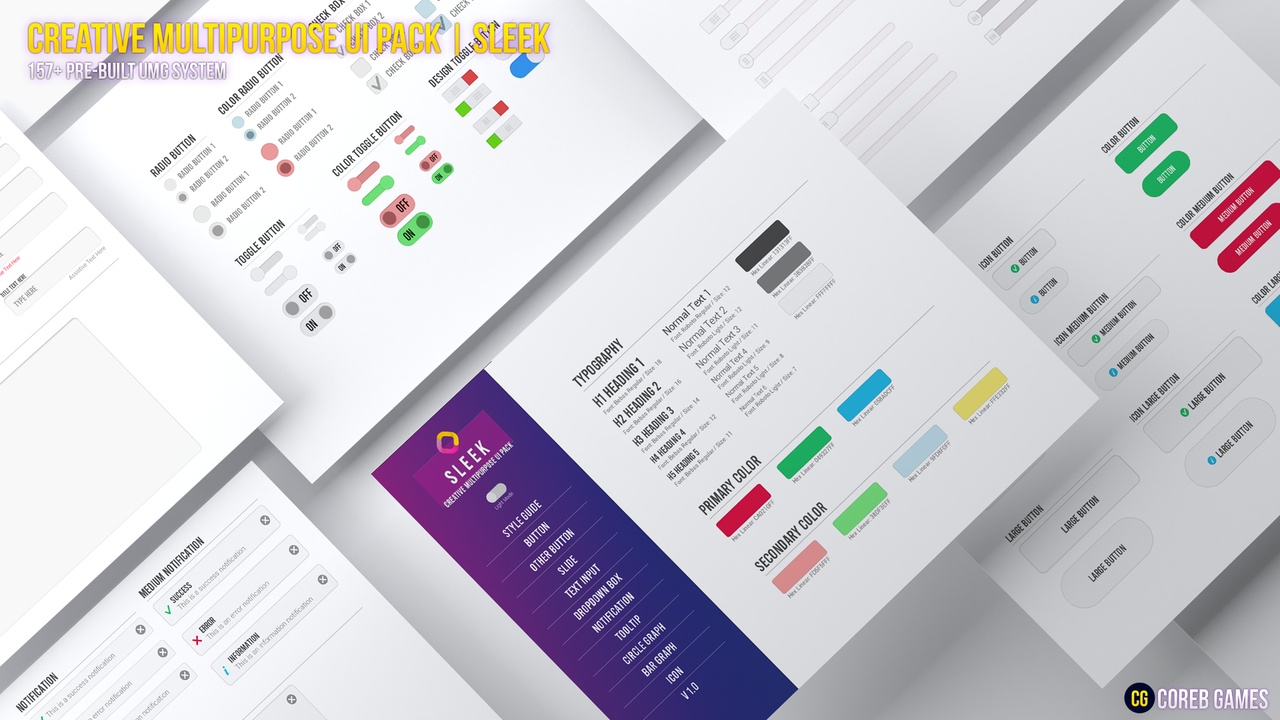 Media 1 for listing Multi Purpose UI (UMG) Pack - Sleek