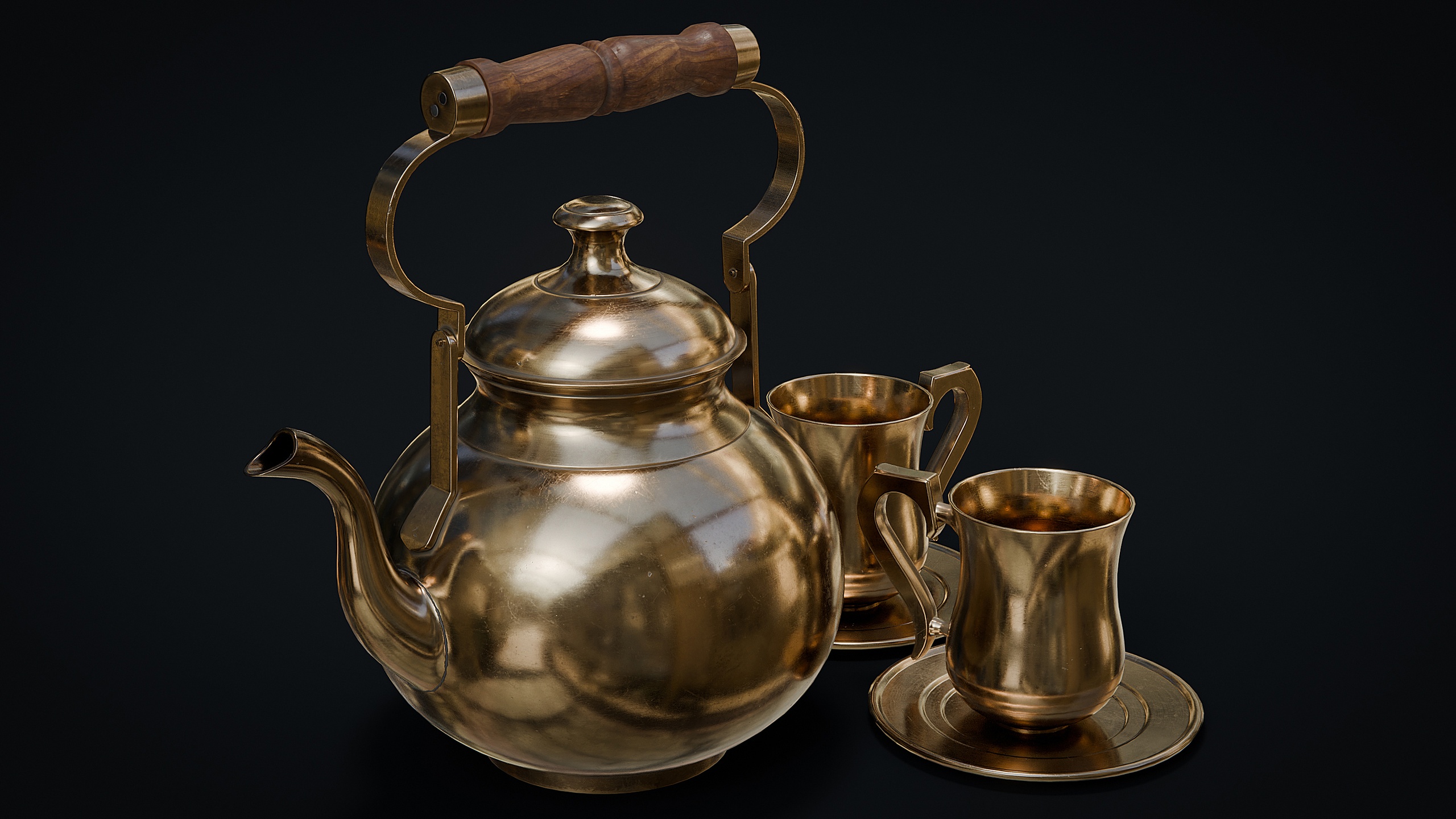 Media 1 for listing Brass Tea Set