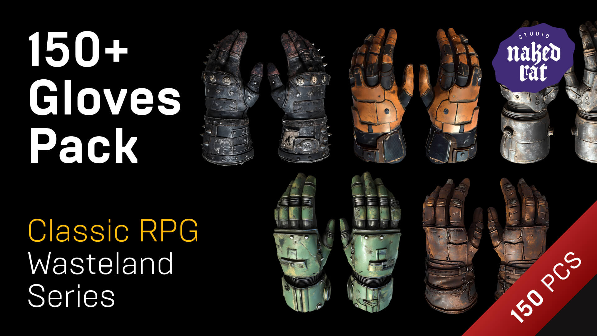 Wasteland Gloves & Gauntlets 2D Icons Pack | Fab