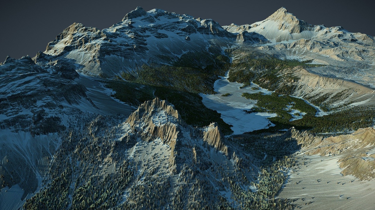 商品 Winter forest mountains - (World Machine) 的媒体 1