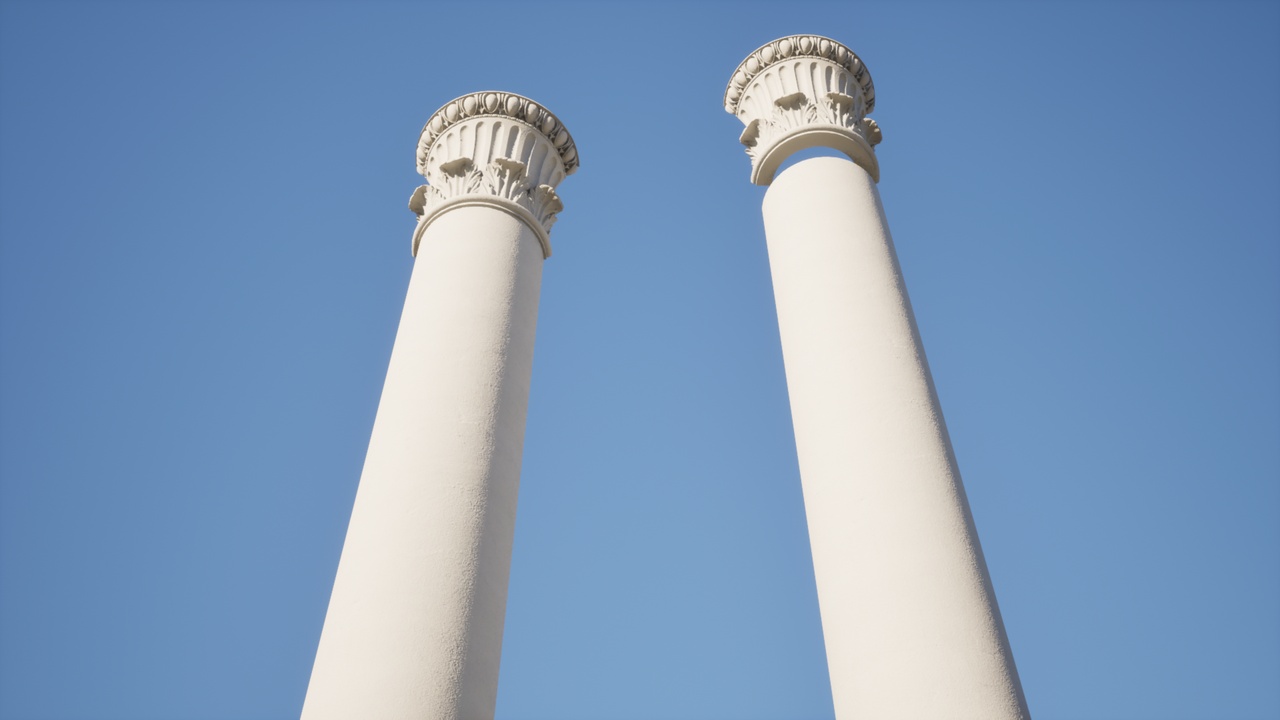 Media 1 for listing Ancient Half Column (Type A3) | Scalable 4-Piece Modular System