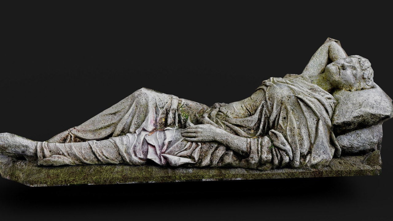 Media 1 for listing ancient tomb woman stone monument PBR photogrammetry