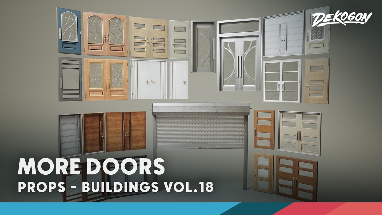 Media 1 for listing Buildings VOL.18 - More Doors (Nanite & Low Poly)