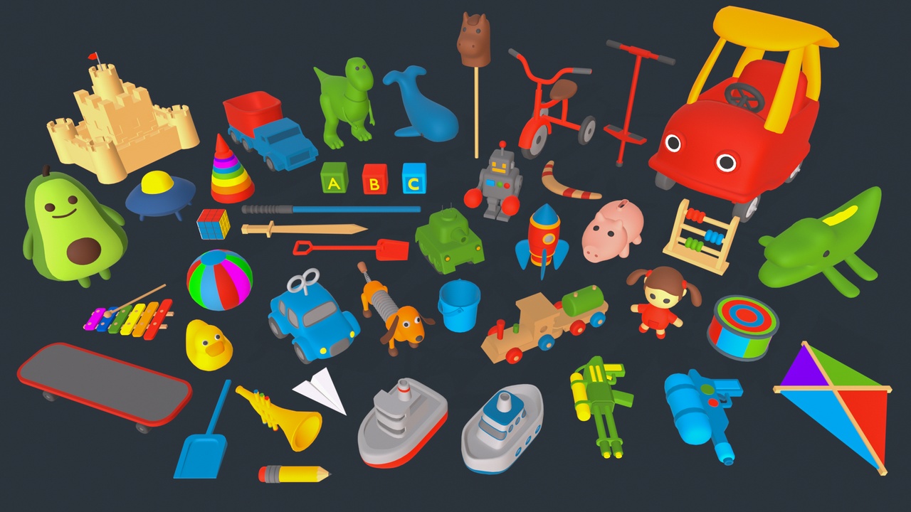 Media 1 for listing Toys - Low Poly Toy Props by Ake