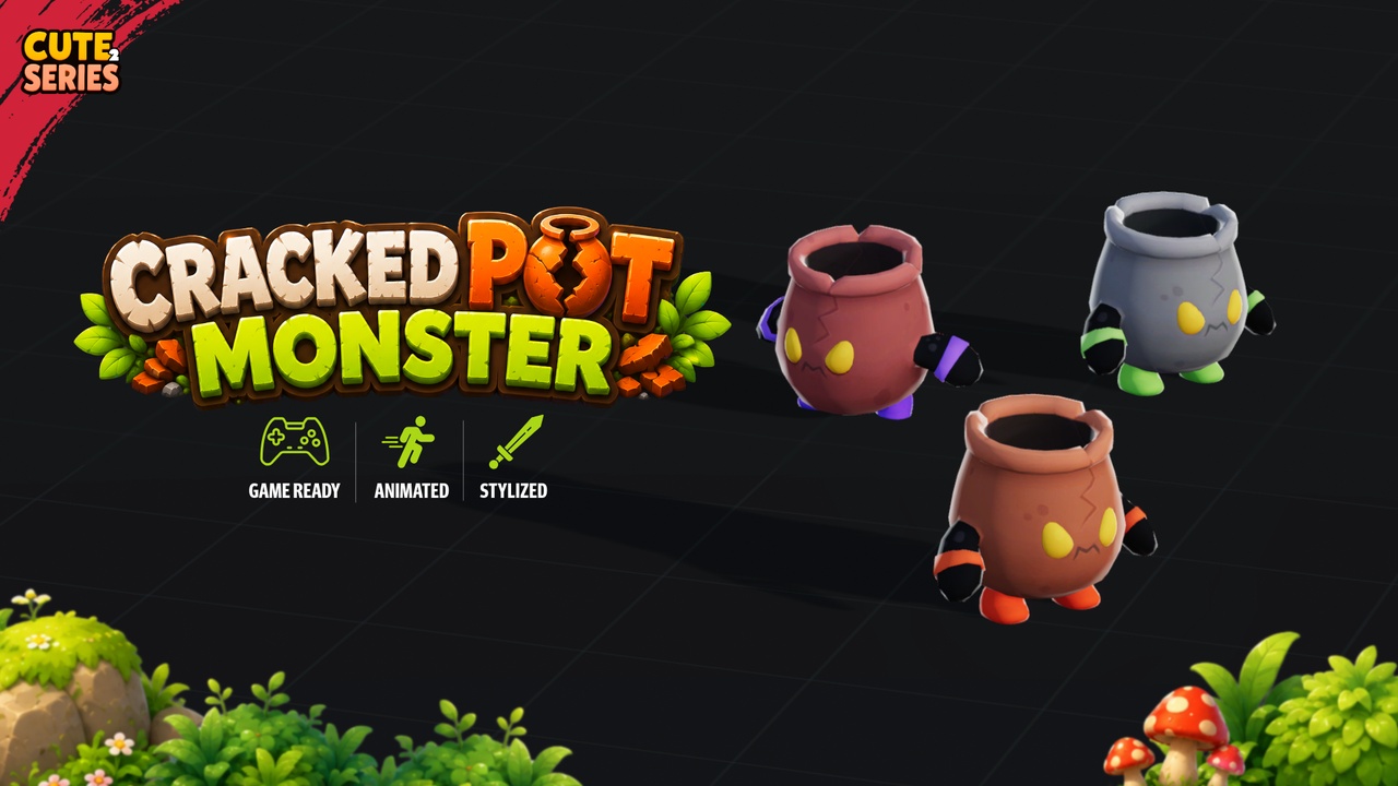 Media 1 for listing Cracked Pot Monster Cute Series