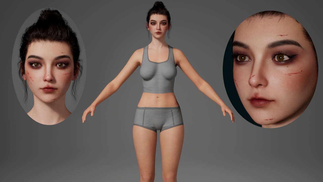 Media 1 for listing Editable MetaHuman Beauty - Xu Nuoyun.With hair, no clothing included.