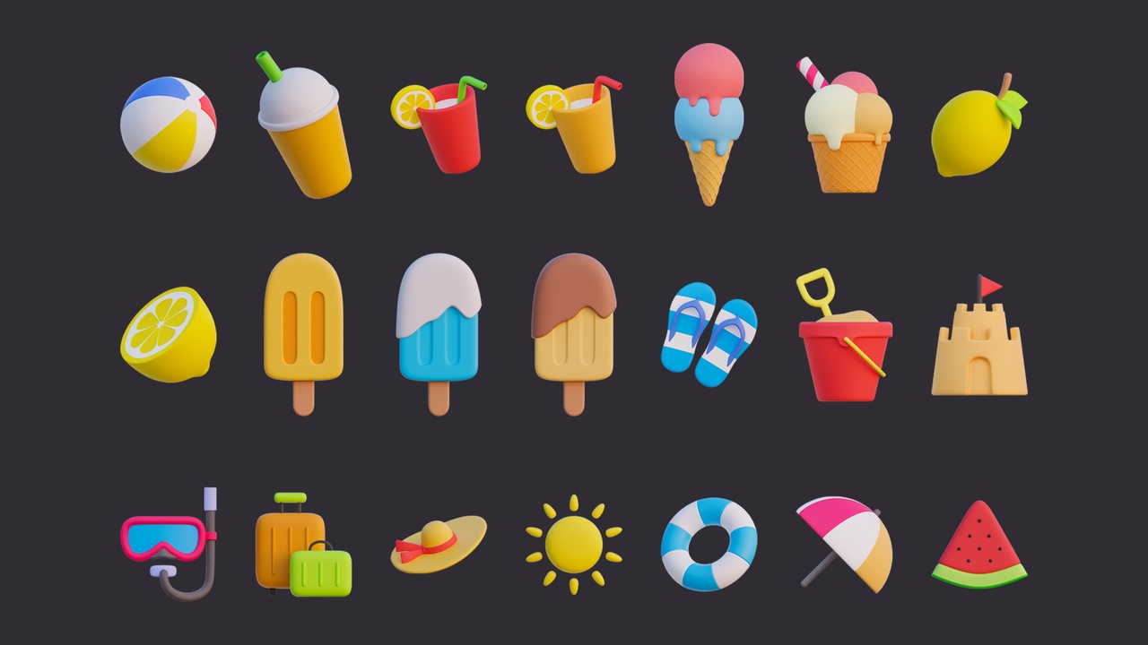 Media 1 for listing Low Poly Summer Asset Pack