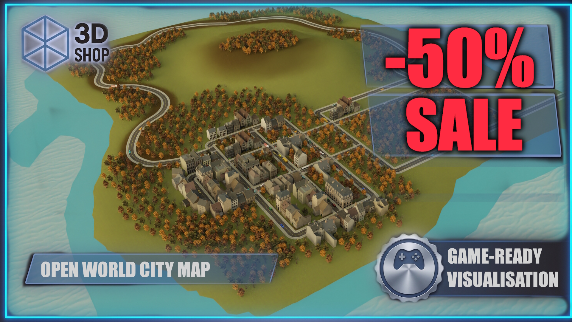 OPEN WORLD CITY GAMEREADY MAP | Fab